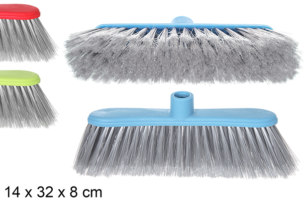 Scopa curva quadra grigio/blu