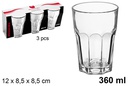 Pack 3 copos de água Casablanca 360 ml