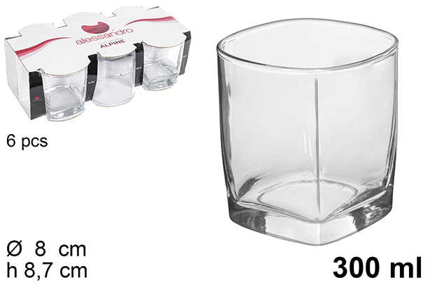 Pack 6 Alpine water glass 300 ml