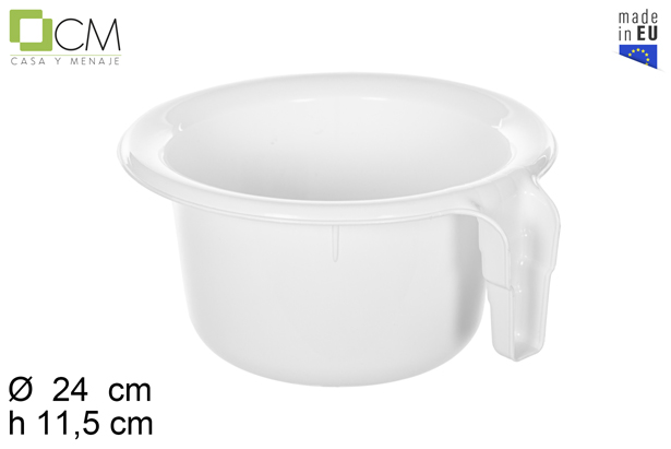White plastic potty with handle