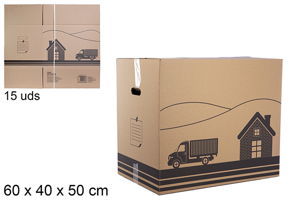 [112291] Boîte en carton multifonction marron S-16 60x40x50 cm