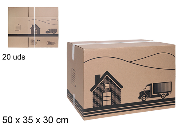 [112293] Brown multifunction cardboard box S-16 50x35x30 cm