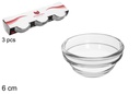 Pack 3 bowl cristal 6 cm