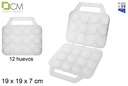 Portauovo in plastica 12 uova con manici trasparente