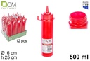 Bouteille de ketchup en plastique à large ouverture 500 ml