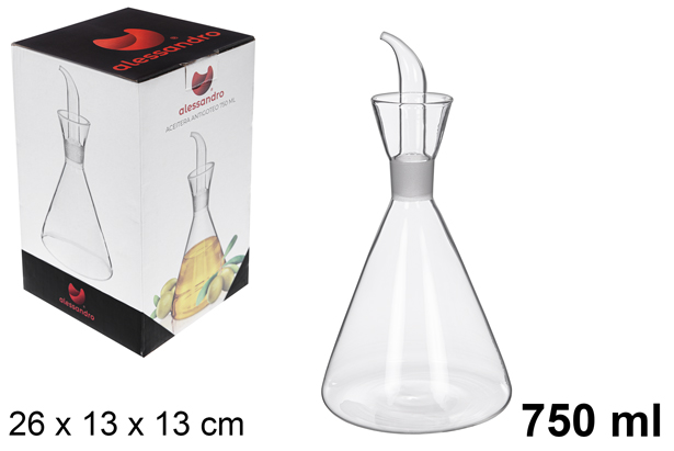 Aceitera cristal antigoteo 750 ml