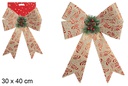 Noeud de Noël décoré d'ananas 30x40 cm