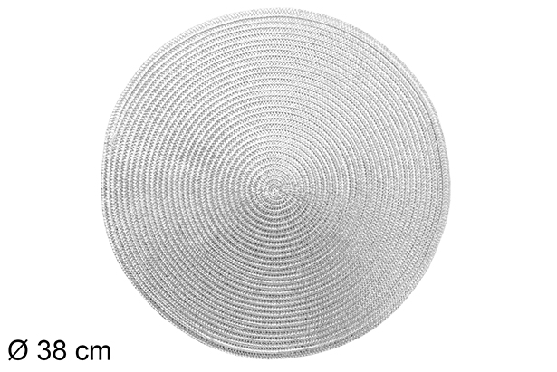 Salvamantel metalizado plata 38 cm