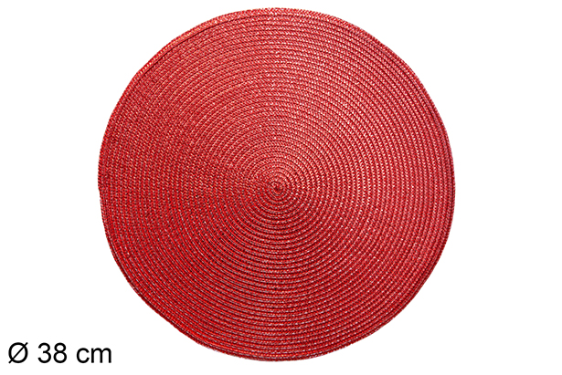 Dessous de plat métallique rouge 38 cm