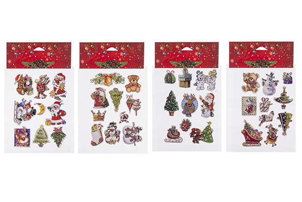 Adesivos de presente figurinhas de Natal sortido