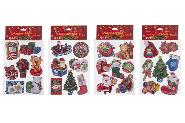 Pegatinas regalo figuras Navidad surtido