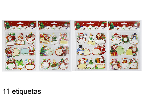 Christmas figurines gift tags