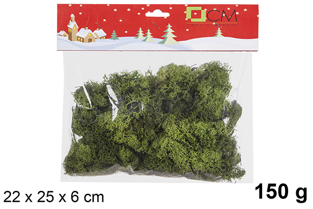 Musgo liquen verde claro en blister 150 gr.
