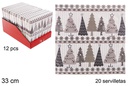 Pack 20 servilletas 3 capas decorado Navidad 33 cm