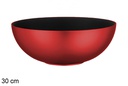 Outdoor red recycled plastic Christmas bowl 30 cm