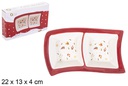 Antipasto natalizio in ceramica 22x13 cm