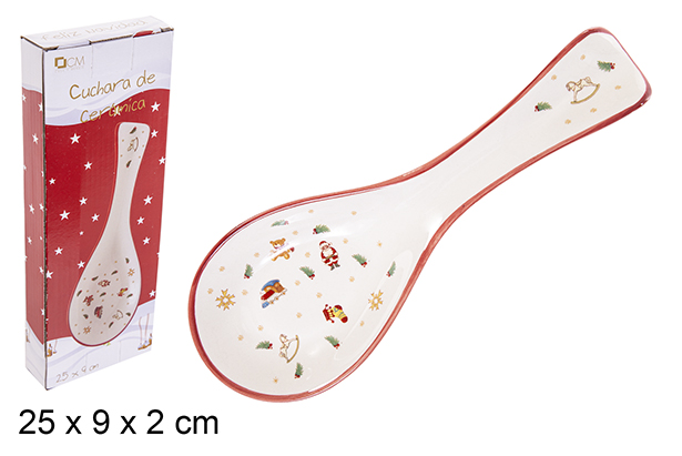 Ceramic spoon Christmas figures 25x9 cm