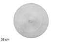 Salvamantel plástico plata mate 38 cm