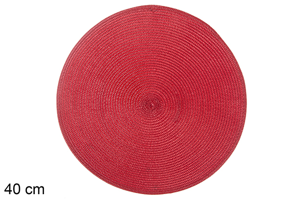 [113332] Sottopentola in plastica rosso opaco 40 cm