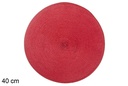 Dessous de plat en plastique rouge mat 40 cm