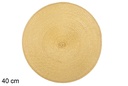 Salvamantel plástico oro mate 40 cm