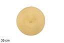 Salvamantel plástico oro mate 35 cm