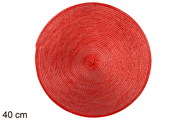 [113344] Salvamantel plástico rojo brillo 40 cm