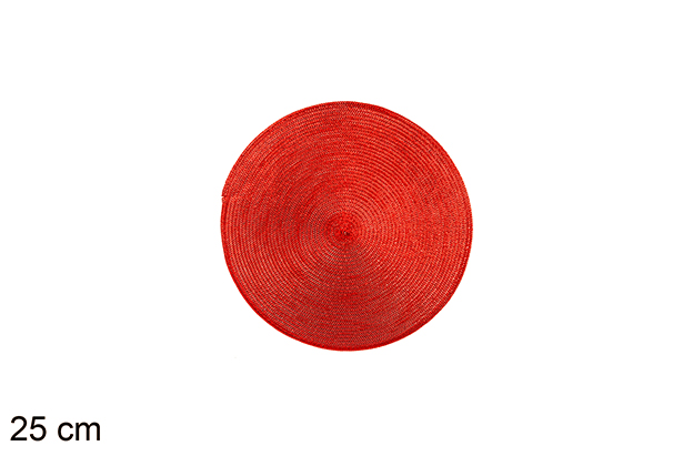 [113356] Salvamantel plástico rojo brillo 25 cm