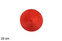 Salvamantel plástico rojo brillo 25 cm