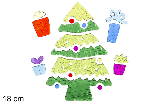 [113405] Adhesivo de gel árbol Navidad para decorar 18 cm