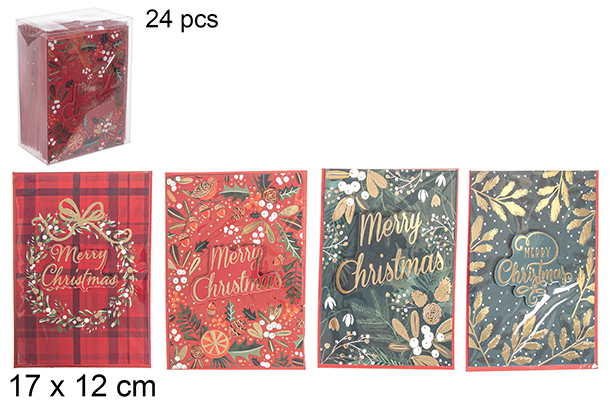 Carte postale de Noël 3D assortie 17x12 cm 
