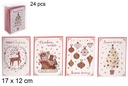 Assorted golden Christmas psotcard 17x12 cm  