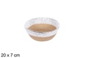 Cesta cuerda papel natural/plata 20x7 cm