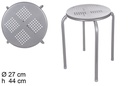 Taburete metal plateado