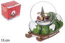 Christmas water globe with music 13 cm