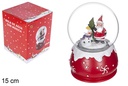 Bola de agua con música Navidad 15 cm