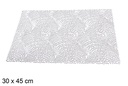 Salvamantel PVC rectangular plata 30x45 cm