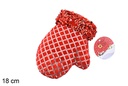 Red decorated glove pendant 18 cm