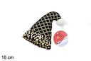 Hat pendant decorated with black/gold sequins 16 cm