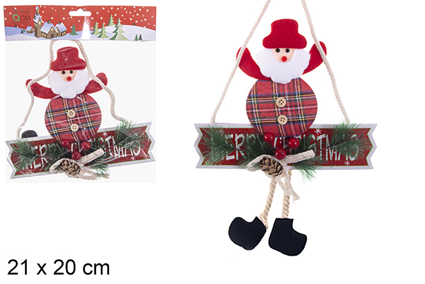 Pendentif de porte Merry Christmas assortiment 21x20 cm