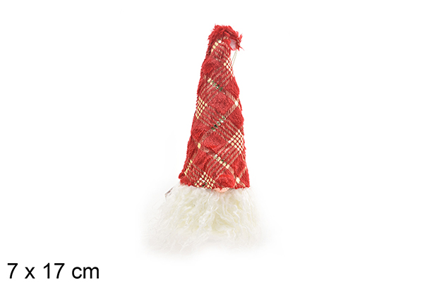 [206668] Pingente duende vermelho/dourado 7x17 cm