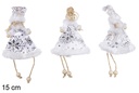 Colgante bailarina blanco Navidad 15 cm