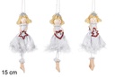 Christmas white ballerina pendant 15 cm
