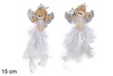 Colgante bailarina blanco Navidad 15 cm