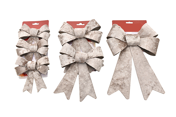 Lazo Navidad terciopelo beige