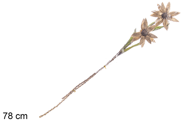 Decoração de ramo de Natal com flores secas vermelhas 78 cm