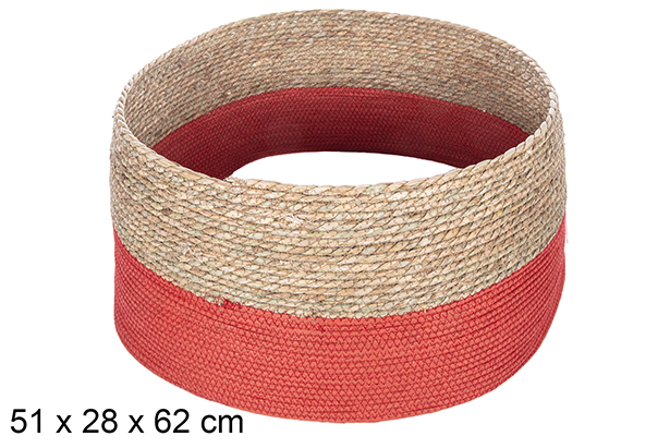 Base árbol seagrass cuerda papel color rojo 51x28 cm