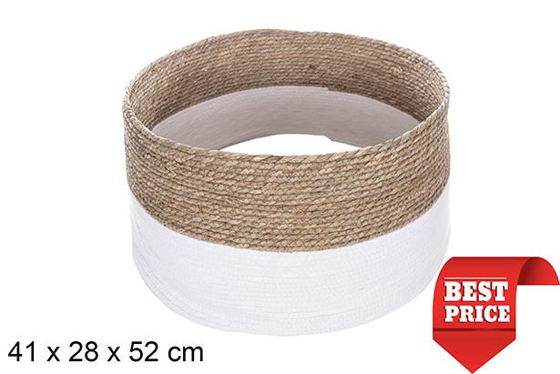 [114160] Base de árvore de Natal de ervas marinhas-corda de papel branco 41x28 cm