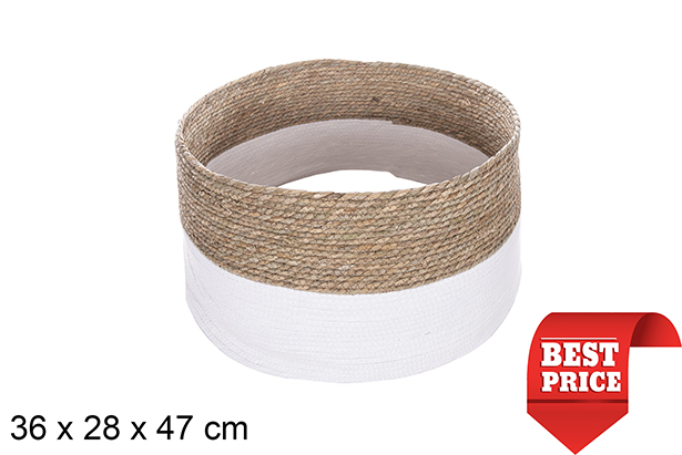 [114161] Seagrass Christmas tree base-white paper rope 36x28 cm