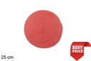 Red paper rope trivet 25 cm
